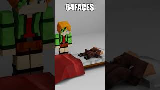 Good Night Villager Kids Cloth simulation in Minecraft【minecraftanimation】 [upl. by Liddy]