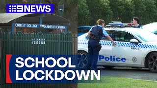 Teacher injured after student found with knife in Sydney school lockdown  9 News Australia [upl. by Merissa]