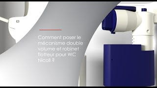 WC Comment poser le mécanisme double volume et robinet flotteur pour WC Nicoll [upl. by Caravette]