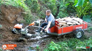 Carreta Traçada 400T  Motocultivador Stihl MH 710 stihl [upl. by Leahplar]