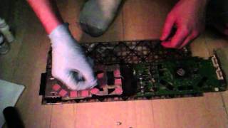 How To Clean and ReThermal Your 9600 gt Video Card Part 1 [upl. by Utter558]