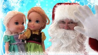 Anna and Elsa Toddlers Christmas Shopping Adventure Meet the Real Santa  Ep 14  Toys In Action [upl. by Lledraw482]