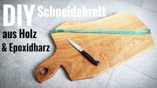 Tutorial Ein Schneidebrett aus Holz und Epoxidharz selber bauen [upl. by Notned]