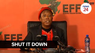 WATCH  Julius Malema gives Minister Angie Motshekga 7 days to close schools [upl. by Silvano995]