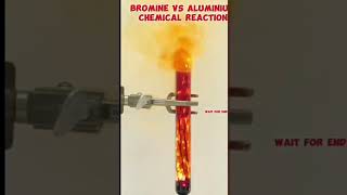 Bromine Vs Aluminium Chemical Reaction। With best lines।Chemistry science practical shorts। [upl. by Ynottirb809]