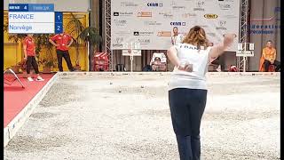 Petanque European Championship 2024 Women Single France vs Norway [upl. by Synned12]