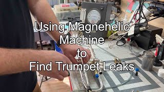 Using Magnehelic Machine to Find Trumpet Leaks band instrument repair [upl. by Alia]