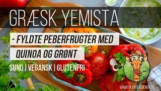 GRÆSK YEMISTA  Fyldte peberfrugter med QUINOA og grønt  SUND VEGANSK OG GLUTENFRI [upl. by Cummine]