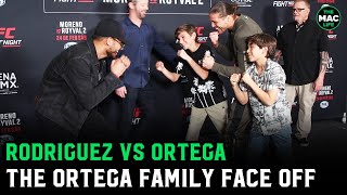 Yair Rodriguez vs Brian Ortega Face Off with the Ortega family [upl. by Waring]