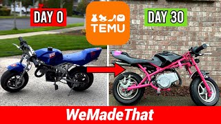 Giving the Worlds SMALLEST Mini Bike a TEMU Overhaul [upl. by Dell]