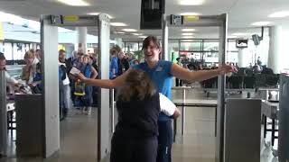 Airport security physical body check  pat down for female [upl. by Hoyt]