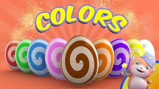 Surprise Eggs  Looi the cat  Learn English with Looi  Colors  Compilation [upl. by Hough370]