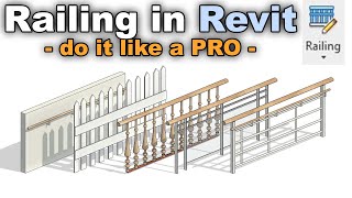 Revit Railing  Beginner to PRO Tutorial [upl. by Mord]