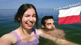 TUREK woli POLSKIE morze 🇵🇱 🇹🇷 Sarbinowo VLOG  Kawa po turecku [upl. by Milissent]