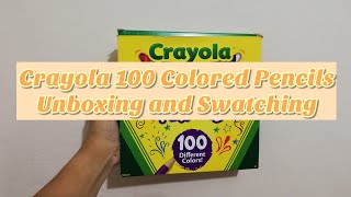 Crayola 100 Colored Pencils UNBOXING amp SWATCHING [upl. by Thebault243]