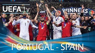 Futsal EURO 2018 final highlights Portugal v Spain [upl. by Ynhoj461]