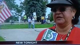 Saginaw Chippewa Indian Tribe members protest pending disenrollment cases [upl. by Vastah532]