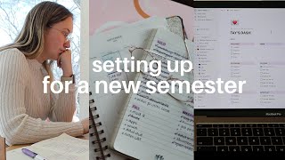 HOW I PREPARE FOR A NEW SEMESTER AT UNI  schedule organisation apps  notion tutorial [upl. by Fenton]