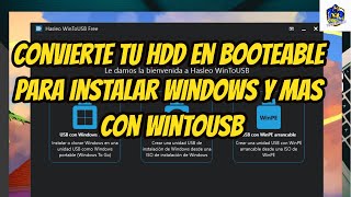 Crear Windows Booteable en HDD para Instalacion desde Cero  WinToUSB [upl. by Anitsrihc]