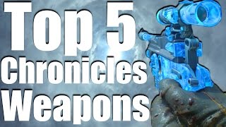 TOP 5 WEAPONS IN ZOMBIES CHRONICLES DLC 5 Black Ops 3 Zombies [upl. by Giarla]