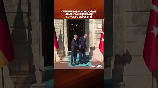 Cumhurbaşkanı Erdoğan Almanya Başbakanı Scholzu kabul etti shorts [upl. by Vanya]