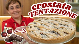 CROSTATA TENTAZIONE con Ricotta Amarene🍒 e Cioccolato🍫 Ricetta Facile  Fatto in Casa da Benedetta [upl. by Salvay]