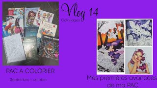 vlog 14  pac à colorier dautomne et mes premières avancées [upl. by Aihsenad]