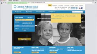 Camden National Bank Online Banking Login Instructions [upl. by Elam]