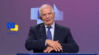 Is EU membership status compatible with a country at war Borrell debates Ukraine European path [upl. by Inalaehak981]