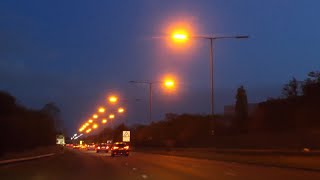 SOX Lighting A1M Motorway  Borehamwood UK [upl. by Naujek184]