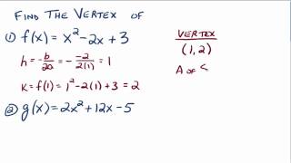 The Vertex Formula [upl. by Fayina]