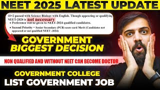 Government Biggest Decision No NEET For This Course  Without NEET Doctor Course  NEET 2025 Update [upl. by Nnarefinnej575]