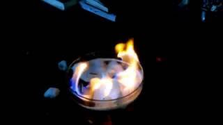 Burning of Natural Gas Hydrates in Laboratory [upl. by Ahtanoj]