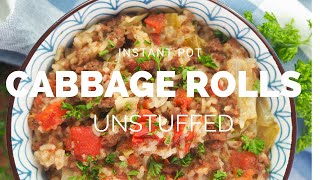 Instant Pot Unstuffed Cabbage Rolls [upl. by Airdnaxila]