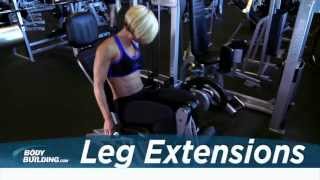 Leg Extensions  Leg Exercise  Bodybuildingcom [upl. by Inoy]