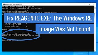 Fix REAGENTCEXE The Windows RE Image Was Not Found  How Create Recovery Partition In MBR or BIOS [upl. by Icam]