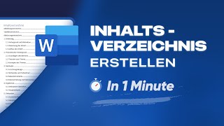 Word Inhaltsverzeichnis erstellen in 1 Minute automatisch Nummerierung  Tutorial  BachelorPrint [upl. by Hnid]