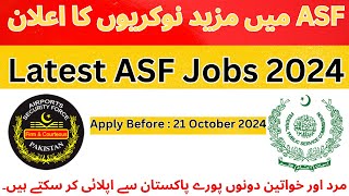 ASF New Jobs 2024  Today Jobs in Pakistan  Apply Before Deadline [upl. by Guerin625]