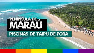 PENÍNSULA DE MARAÚ TAIPU DE FORA e Melhores Praias  Bahia [upl. by Nosyd101]