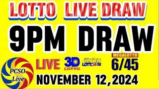 PCSO LOTTO 9PM LIVE DRAW TODAY NOVEMBER 122024 [upl. by Silva]