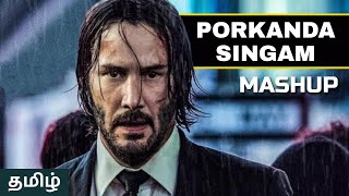 Porkanda Singam EDM Version  Johnwick 4 Tribute Video [upl. by Ailad564]