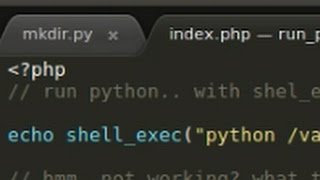 PHP tutorial  run Python from PHP in Ubuntu [upl. by Nauqyt]