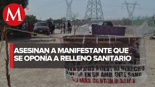 Asesinan a manifestante que se oponía a relleno sanitario en Atitalaquia [upl. by Atinnek886]