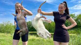 🤯Cooking MuskRat In 2 Different Ways HUGE Rat but very tasty [upl. by Atem]