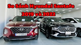 So Sánh Hyundai Santafe 2019 và 2022 sự khác biệt lớn nhất ở thiết kế xe siêu lướt [upl. by Arracahs]