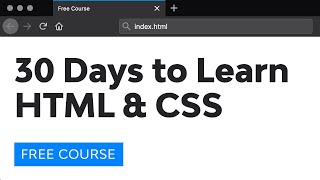 Course Introduction 30 Days to Learn HTML and CSS [upl. by Sara]