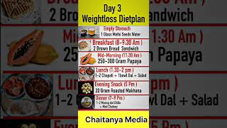 Weight loss day 3 diet planweight loss diet plan weightloss dietplan weightlosschallenge [upl. by Elleirua]