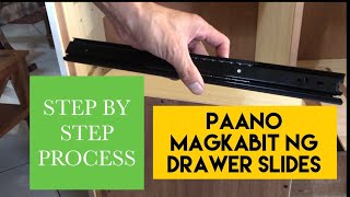 Paano magkabit ng Drawer slides  Paano mag install ng Drawer Slides How to install drawer slides [upl. by Malan]