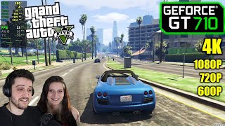 GT 710  GTA 5  V  800x600 720p 1080p amp 4K [upl. by Takakura509]