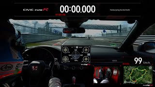 2023 Honda Civic Type R Record Lap of Nürburgring Nordschleife [upl. by Boyden942]